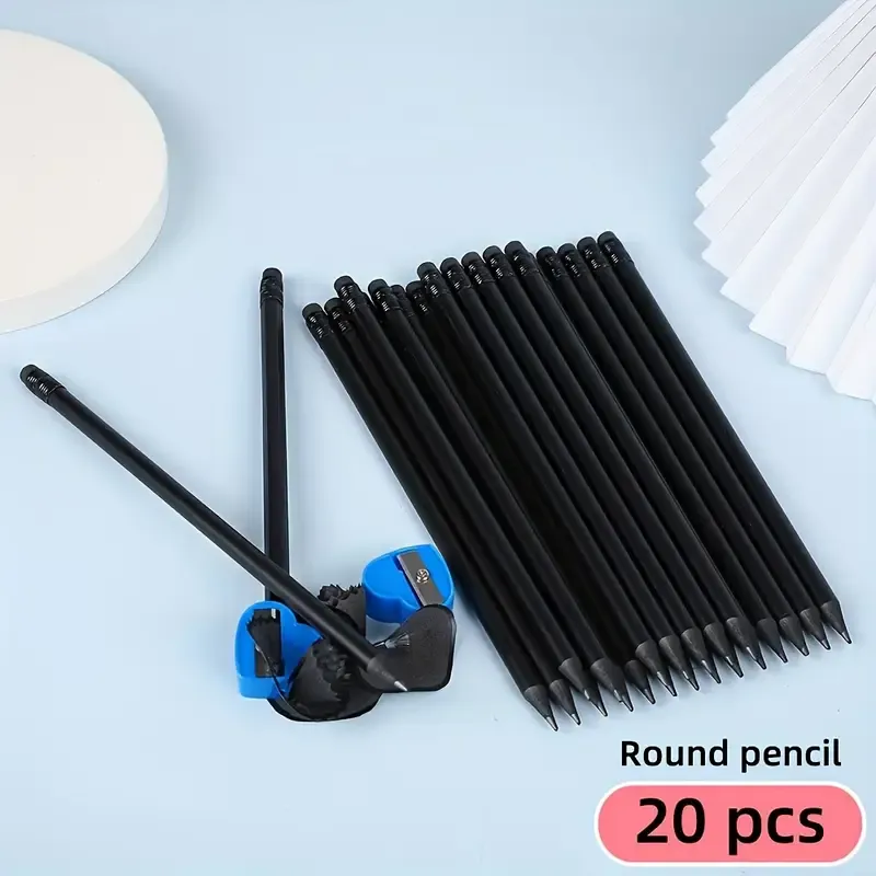 10pcs HB.2B Graphite Pencil - Premium Black Wood, Smooth 2.4mm Lead Core, Suitable for Writing, Drawing and Sketching - Durable and High Quality, Perfect for Sketching and Art Projects, Artist Sketching Pencils | Professional Appearance | Smooth Graphite Core