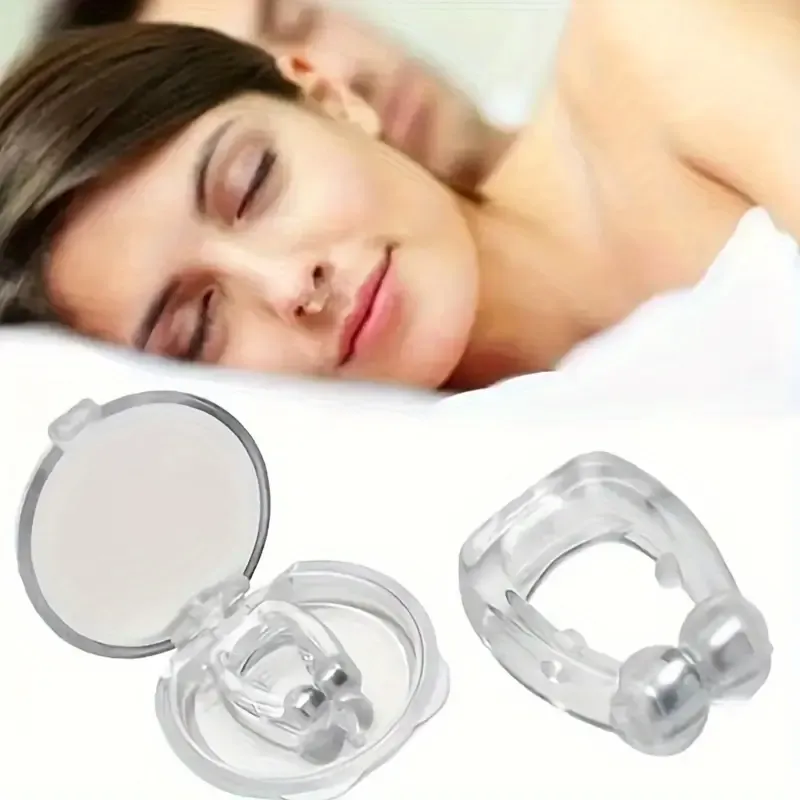 5-Pack Silicone Magnetic Anti-Snore Nose Clips, Snore Stopper, Sleep Apnea Aid, Nostril Ventilation, Breathing Improvement Devices, Comfortable & Reusable Snoring Solution for Men and Women
