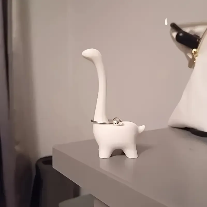 Dinosaur Ring Holder, for Earrings, Rings, Jewelry, Desktop Decoration, Wedding Engagement Ring Stand, Cute Preppy Room Decoration, Cute Women'S Gift, Suitable for Valentine'S Day, Romantic Night, Birthday, Anniversary, Jewelry Towers