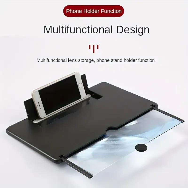 12-inch Drawer Storage Of Cell Phone Screen Amplifier, Cell Phone Video Magnifier, High-definition Full-screen Magnification, Suitable For Watching Cell Phone Video