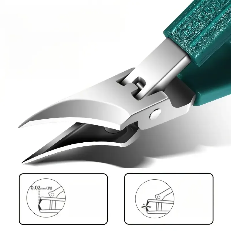 4pcs, Eagle Beak Slanted Nail Clippers, Splash Guard 25° Beveled Edge Nail Clipper Set with Wide Band Design and Curved Blade, Ultra-Sharp Slanted Nail Scissors, Splash-Proof Slanted Mouth Nail Clippers, Suitable for Men and W