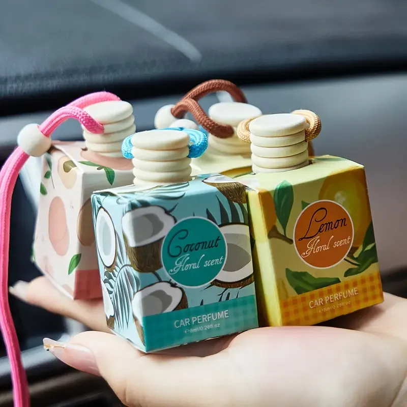 4pcs Long-Lasting Car Air Freshener - Odor Eliminator with Essential Oils for Vehicle Interior Accessories