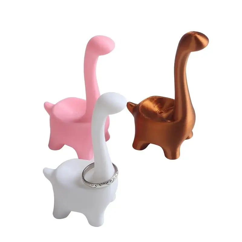 Dinosaur Ring Holder, for Earrings, Rings, Jewelry, Desktop Decoration, Wedding Engagement Ring Stand, Cute Preppy Room Decoration, Cute Women'S Gift, Suitable for Valentine'S Day, Romantic Night, Birthday, Anniversary, Jewelry Towers