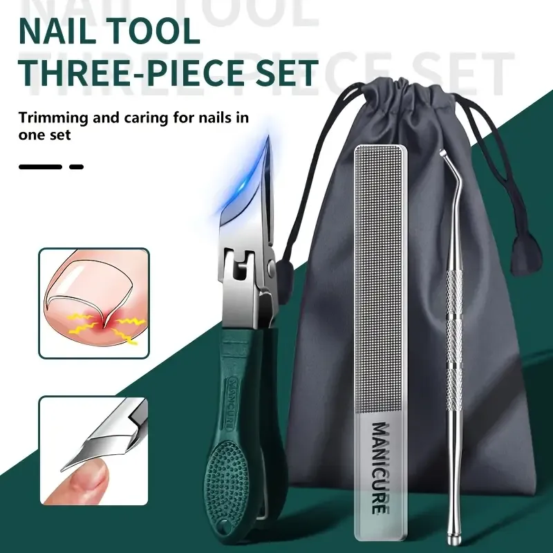 4pcs, Eagle Beak Slanted Nail Clippers, Splash Guard 25° Beveled Edge Nail Clipper Set with Wide Band Design and Curved Blade, Ultra-Sharp Slanted Nail Scissors, Splash-Proof Slanted Mouth Nail Clippers, Suitable for Men and W