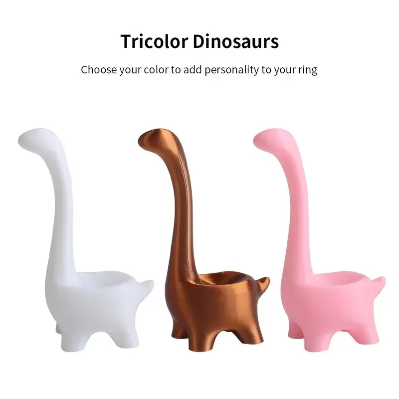 Dinosaur Ring Holder, for Earrings, Rings, Jewelry, Desktop Decoration, Wedding Engagement Ring Stand, Cute Preppy Room Decoration, Cute Women'S Gift, Suitable for Valentine'S Day, Romantic Night, Birthday, Anniversary, Jewelry Towers