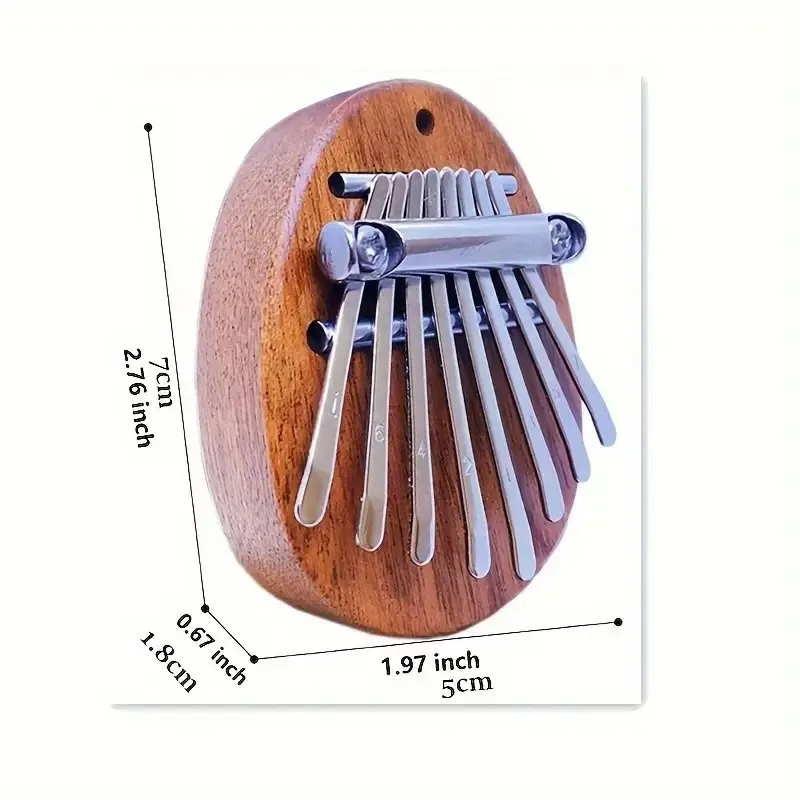8-Tone Kalimba Finger Piano, High-Quality Miniature Handheld Keyboard, Portable Party Gift for Ages 14+, No Power Required, Artificial Wood Material, Home & Kitchen Party Supplies
