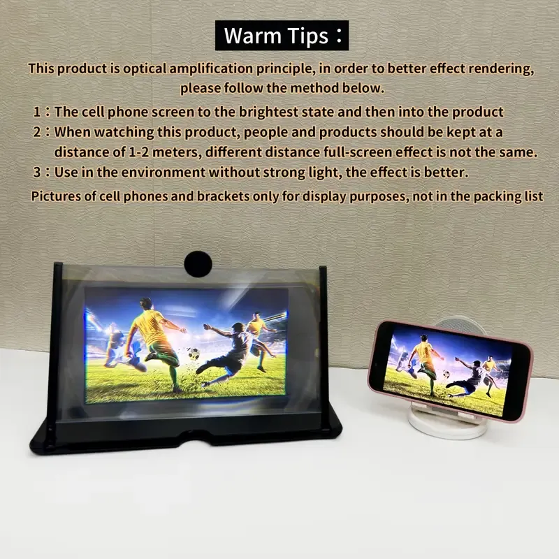 12-inch Drawer Storage Of Cell Phone Screen Amplifier, Cell Phone Video Magnifier, High-definition Full-screen Magnification, Suitable For Watching Cell Phone Video