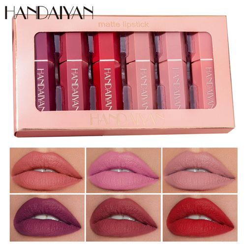 💄 6 Shades Matte Lipstick Kit | HANDAIYAN - Lightweight, Non-Stick & Long Lasting!