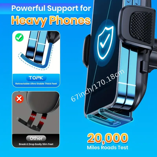 Car Phone Holder Mount 2in 1 cash on delivery