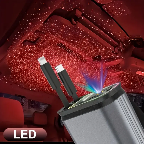 Four-in-One Starry Sky Roof Car Charger Cash on Delivery