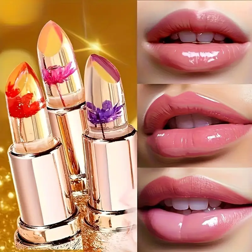3pcs Petal Jelly Color Changing Lipstick Buy one, get three for free