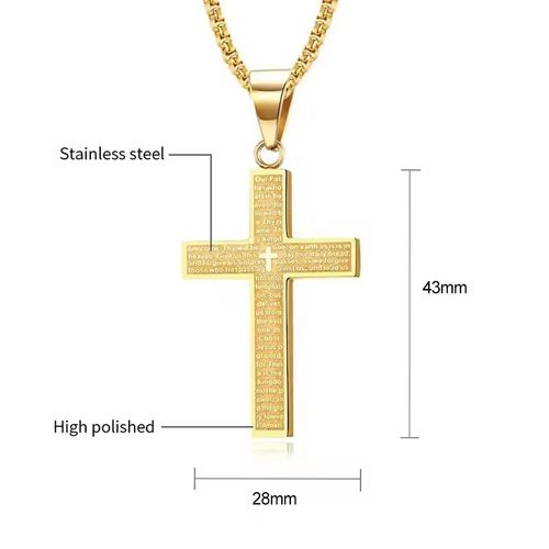 Golden Cross Bible Necklace Cash on Delivery