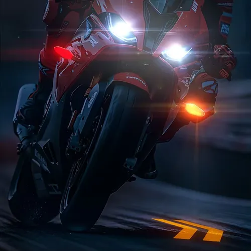 📍The new amber flexible luminous mobile motorcycle headlamp motor lighting system with turn signal indicator light and shadow arrow light