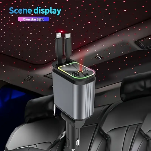 Four-in-One Starry Sky Roof Car Charger Cash on Delivery