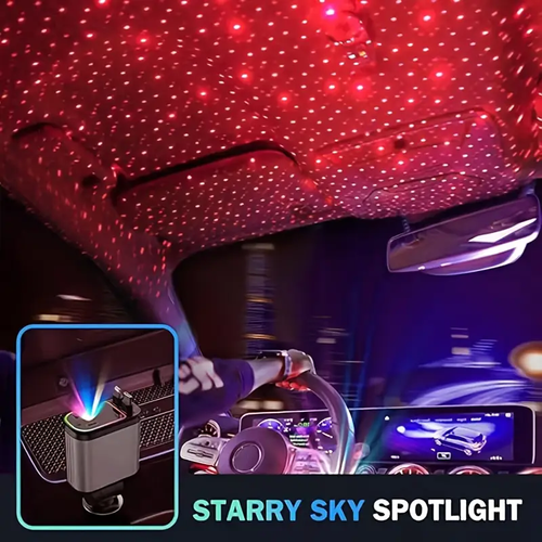 Four-in-One Starry Sky Roof Car Charger Cash on Delivery