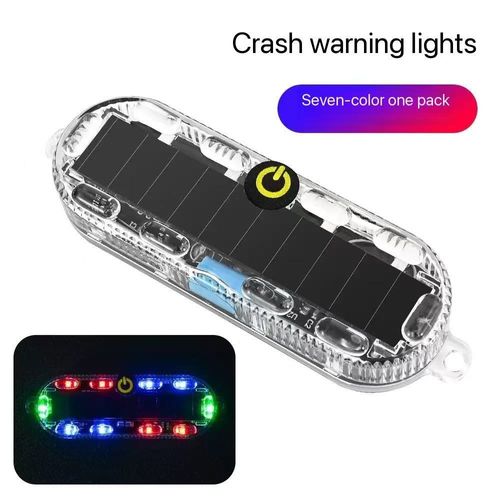 (Pack of four)Flashing warning light motorcycle wiring free protection electric car led rear tail light width night car rear-end collision solar