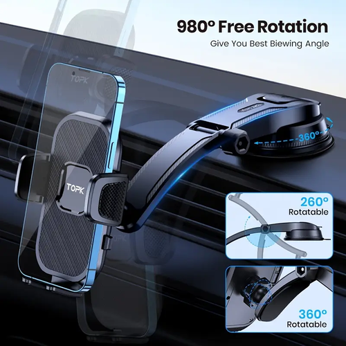 Car Phone Holder Mount 2in 1 cash on delivery