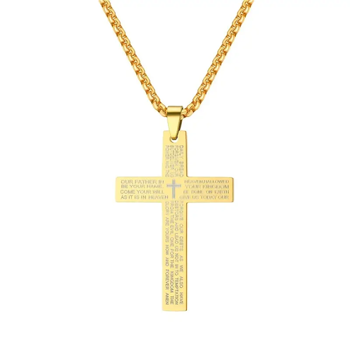 Golden Cross Bible Necklace Cash on Delivery