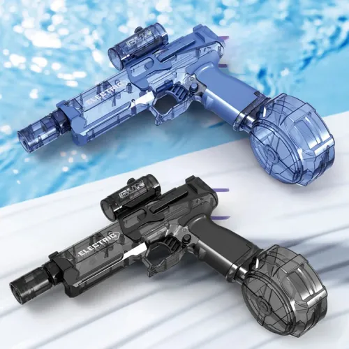 🌟 This large-capacity electric water gun has waterproof and shockproof features, and is suitable for both children and adults. It is also equipped with a high-pressure remote control and rechargeable function. 2025