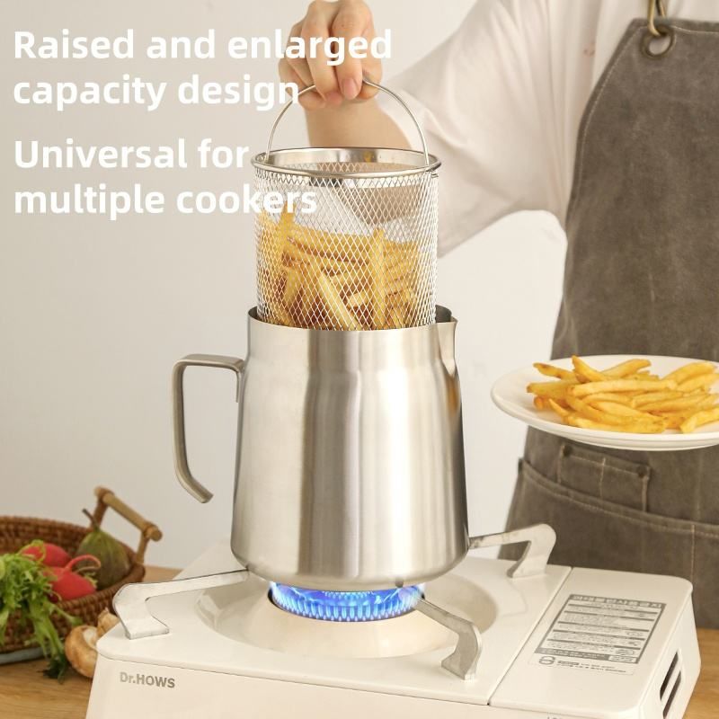 304 Stainless Steel Collapsible Hole Kitchen Sink Basket Strainer Eco-Friendly Dishwasher Safe Grease Container Multipurpose