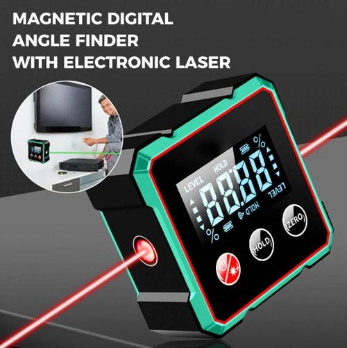 Magnetic Digital Angle Finder with Electronic Laser