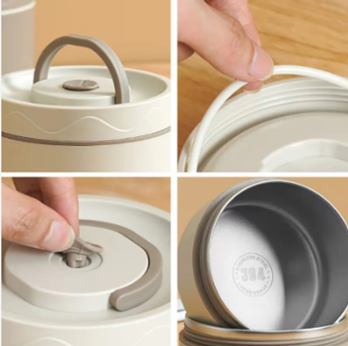 4PCs Stainless Steel Heat Insulated Boxes