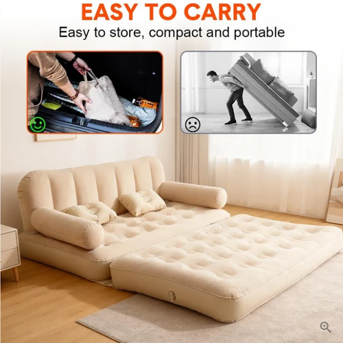 Convertible 2-in-1 Rapidly Inflatable Rest Lounge Sofa Bed