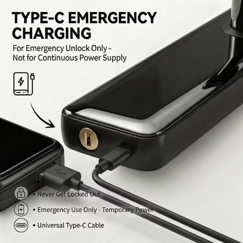 Smart Door Lock with Handle: Fingerprint Keyless Entry,