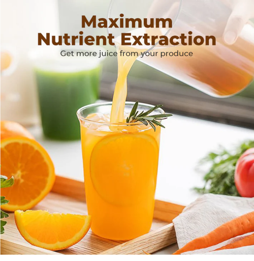 Wide-Mouth Slow Juicer for Whole Fruits