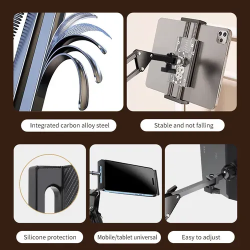 Flexible arm hidden bed lazy mobile phone holder