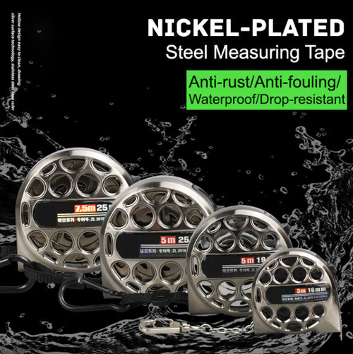 Stainless Steel Anti-corrosion Retractable Metric Ruler