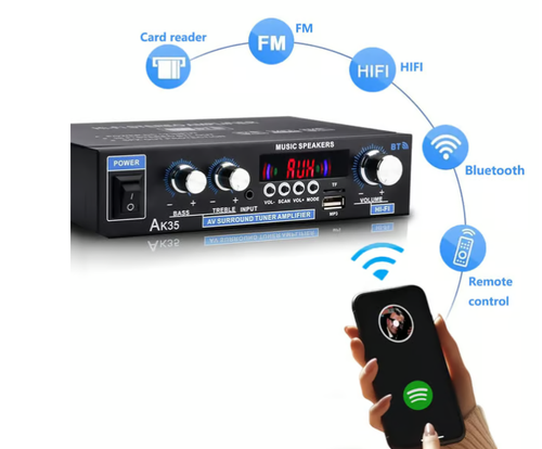 AK35 Stereo Amplifier Home Audio Bluetooth 5.0 Max