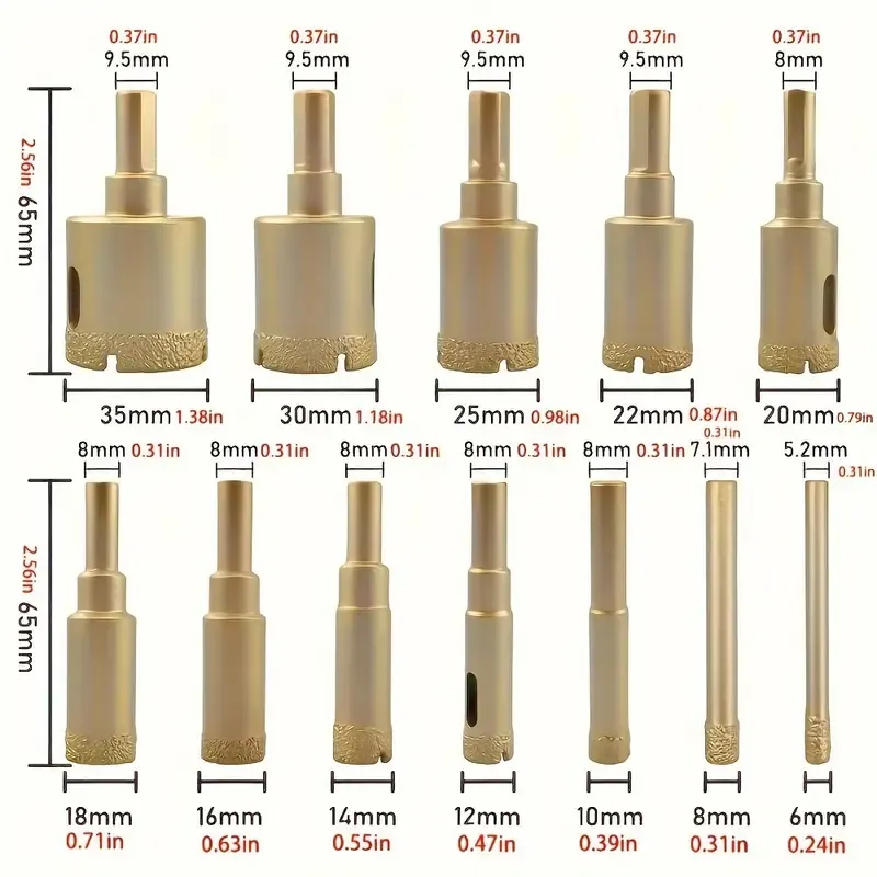 Diamond Hole Saw Drill Bits Kit