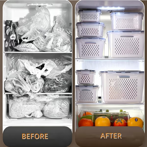 🍓 Refrigerator Food Storage Containers – Keep Fruits Fresh4-piece set