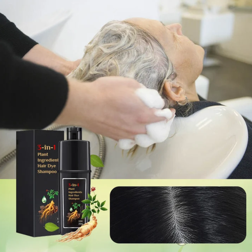 Plant Ingredients Hair Dye Shampoo - Black