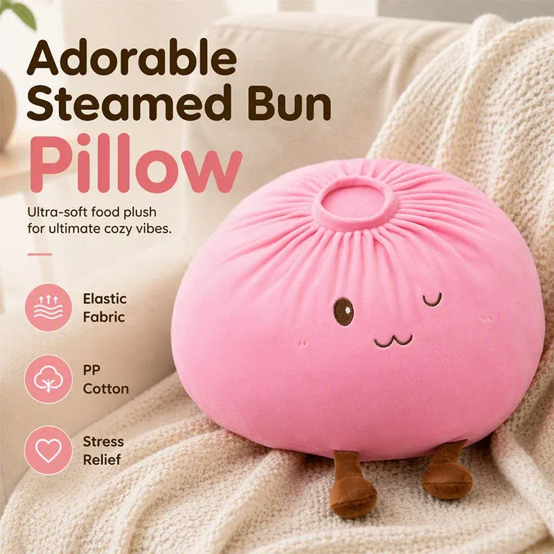 Cute Bao Bun Plush Pillow