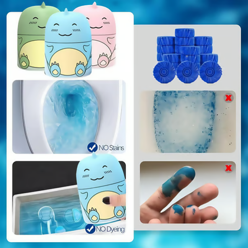 Toilet Bowl Cleaner Bottle, Cute Dinosaur-Shaped Bathroom 20pc