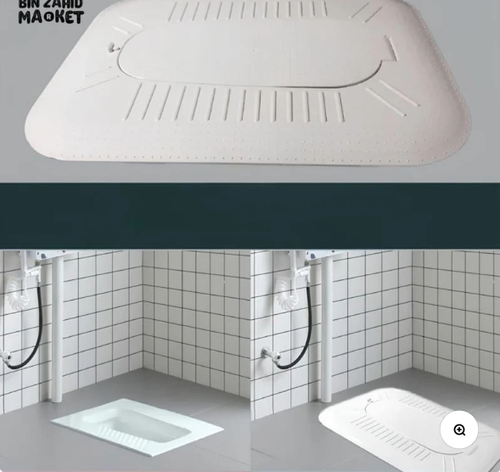 FULLY ENCLOSED SQUAT TOILETCOVER WITH FOOT STEP ODORSTOPPER OPEN DESIGN