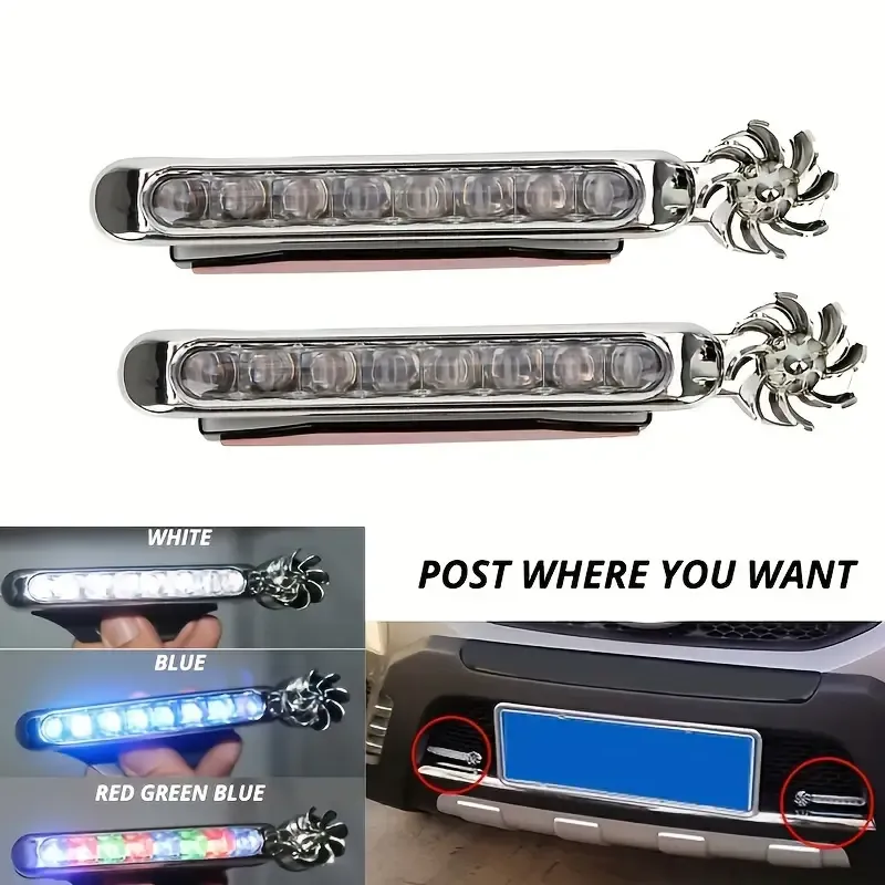 2Pcs Car Wind LED Fan Lights