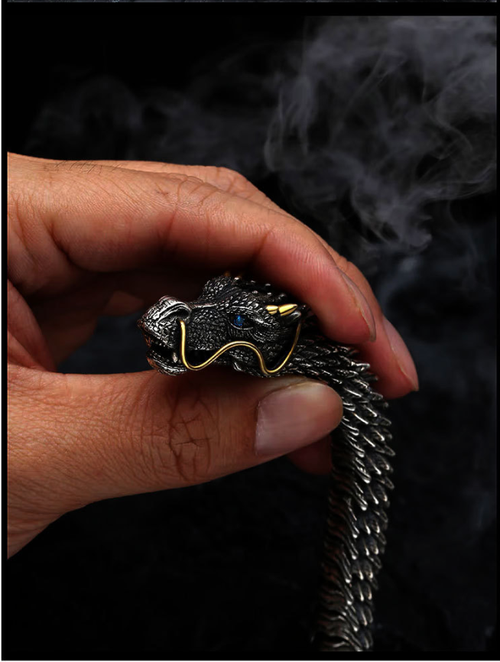 the Dragon Chinese Style Retro Silver Plated Dragon