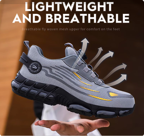 Men's Industrial Safety Boots with Steel Toe, Kevlar Midsole