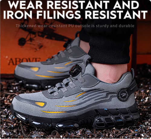 Men's Industrial Safety Boots with Steel Toe, Kevlar Midsole