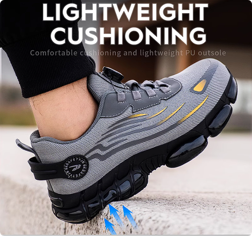 Men's Industrial Safety Boots with Steel Toe, Kevlar Midsole