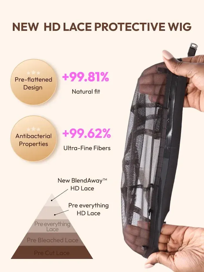 Wave Invisible Knots Wig