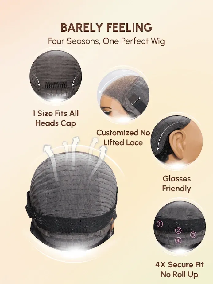 Wave Invisible Knots Wig