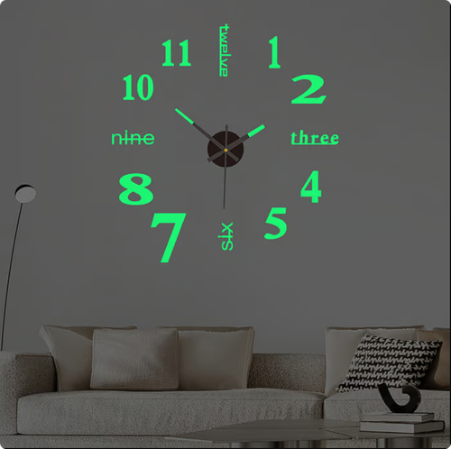 ⏰ 3D Wall Decal Decorative Clock