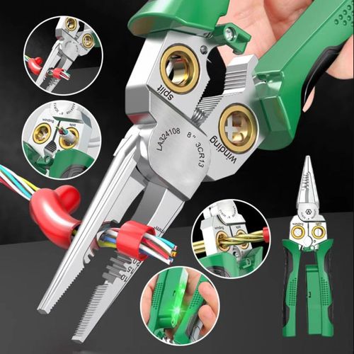 🔥8-in-1 Multi-Functional Wire Stripper Scissors With Electrical Test