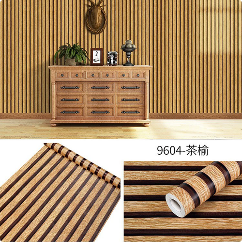 Wood Grain PVC Self Adhesive 3D Effect Wallpaper