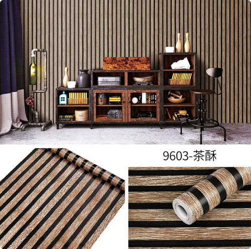 Wood Grain PVC Self Adhesive 3D Effect Wallpaper