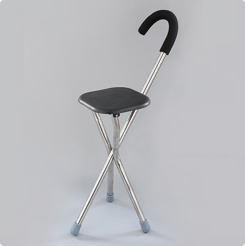 German elderly crutch stool
